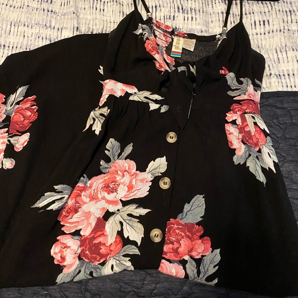 Button Down Floral Dress